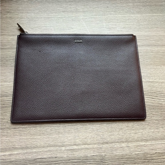 Dior Brown Leather Pouch 2022 - Picture 7 of 11
